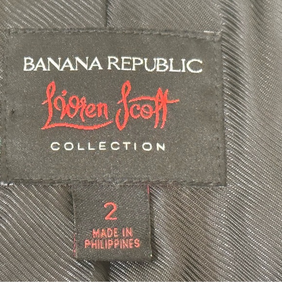 Banana Republic L’Wren Scott Black & Bright Celery Glam Brocade Blazer Jacket - Picture 16 of 16